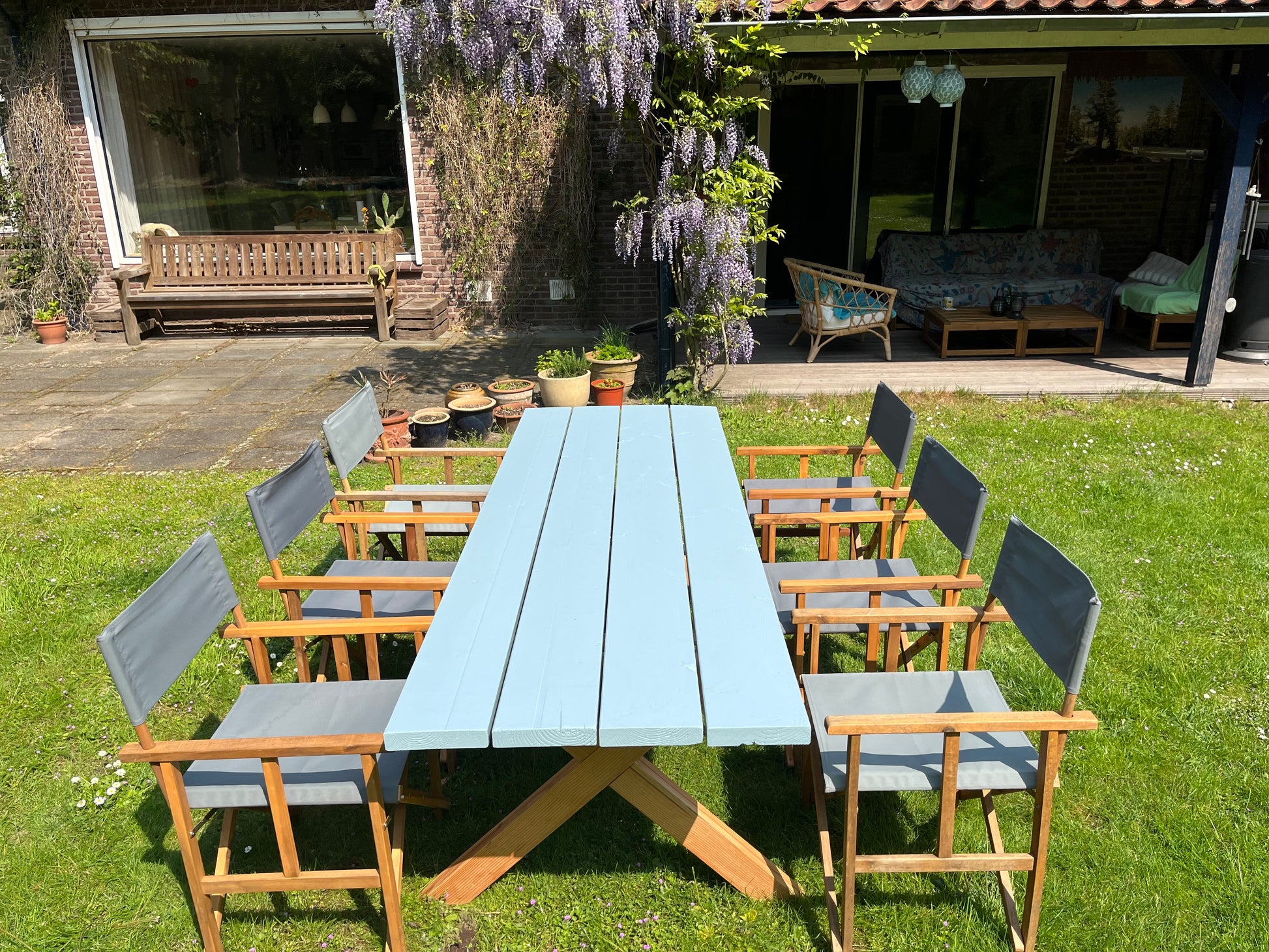 Rechthoekige tafel met kleur | alle kleuren mogelijk | lengtes tot 300 mogelijk